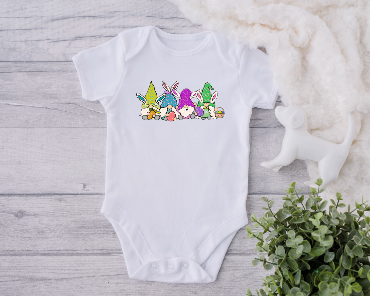 Happy Easter Gnomes Onesie, Cute Easter Gnome Baby Bodysuit, Easter Day Toddler Shirt