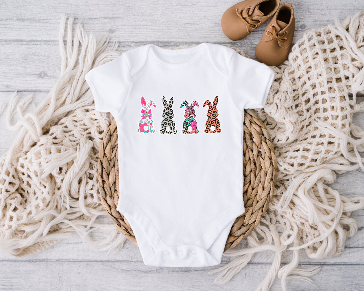 Happy Easter Bunny Onesie, Cute Bunny Baby Bodysuit, Easter Day Toddler Shirt