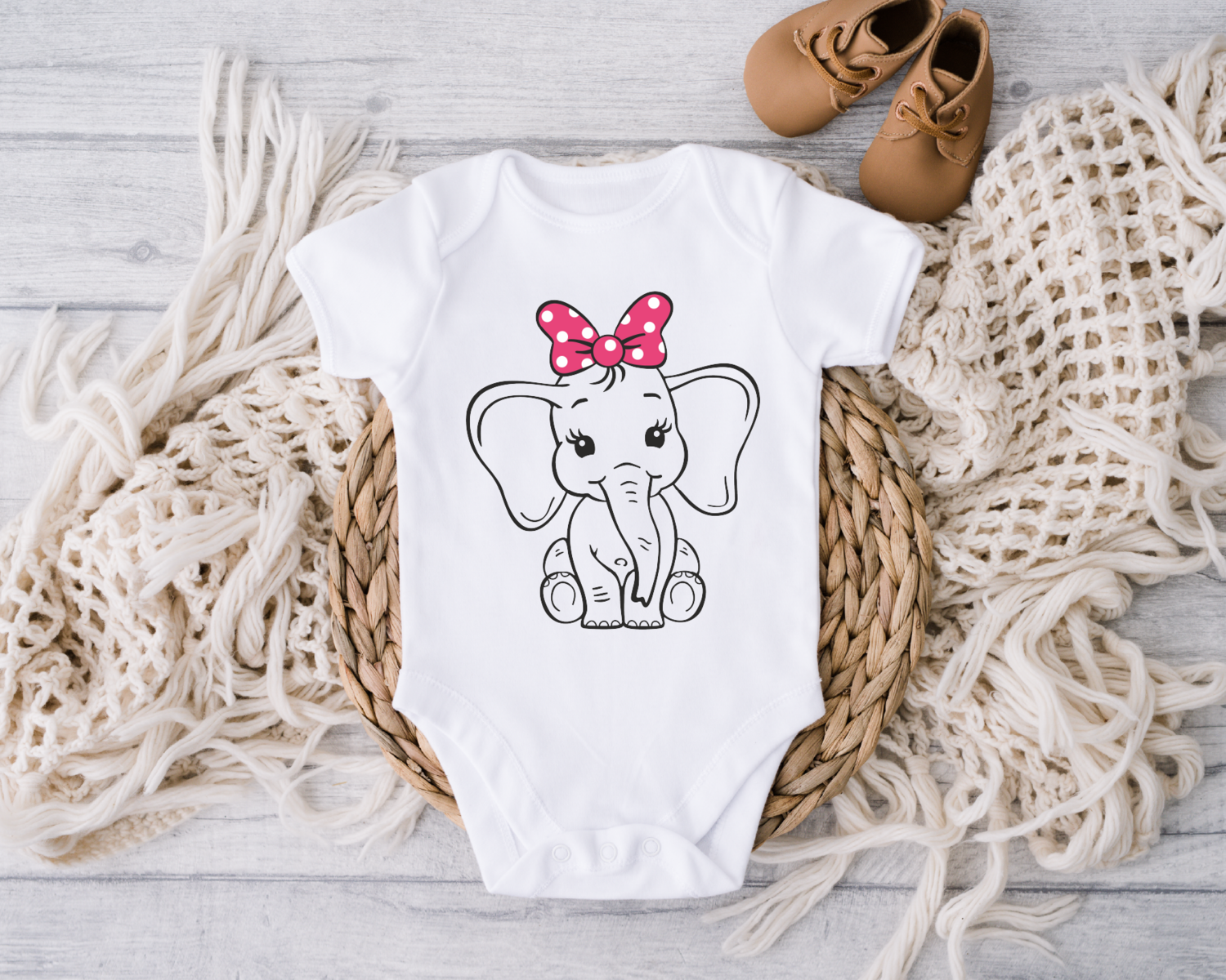 Cute Baby Elephant Onesie, Anime Lover Toddler Shirt, Girl Baby Bodysuits