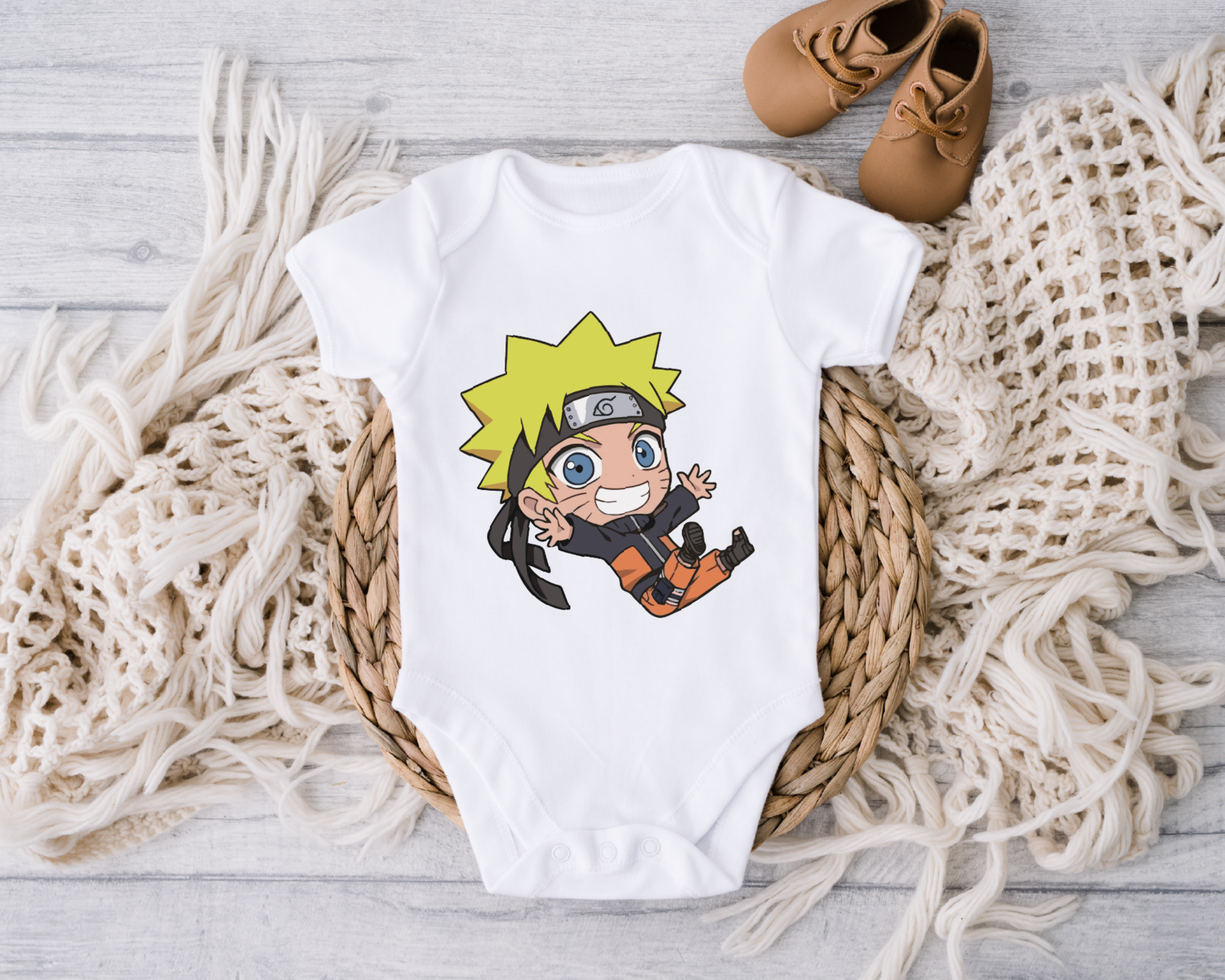 Anime Toddler Shirt,Ninja Baby Onesie, Cute Baby Bodysuit, Anime Baby Onesie