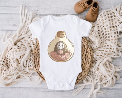 Anime Toddler Shirt,No Face Baby Onesie, Cute Baby Bodysuit, Anime Baby Onesie