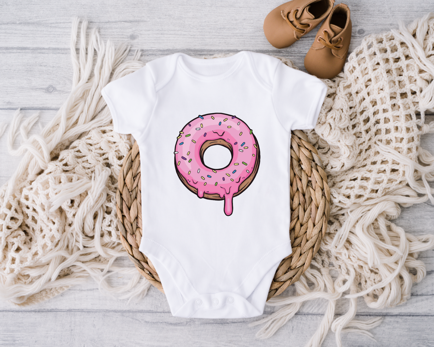 Donut Baby Onesie, Funny Dessert Baby Bodysuit, Cute Donut Lover Baby Gift, Baby Shower Gift Boy Girl, Newborn Baby Gift