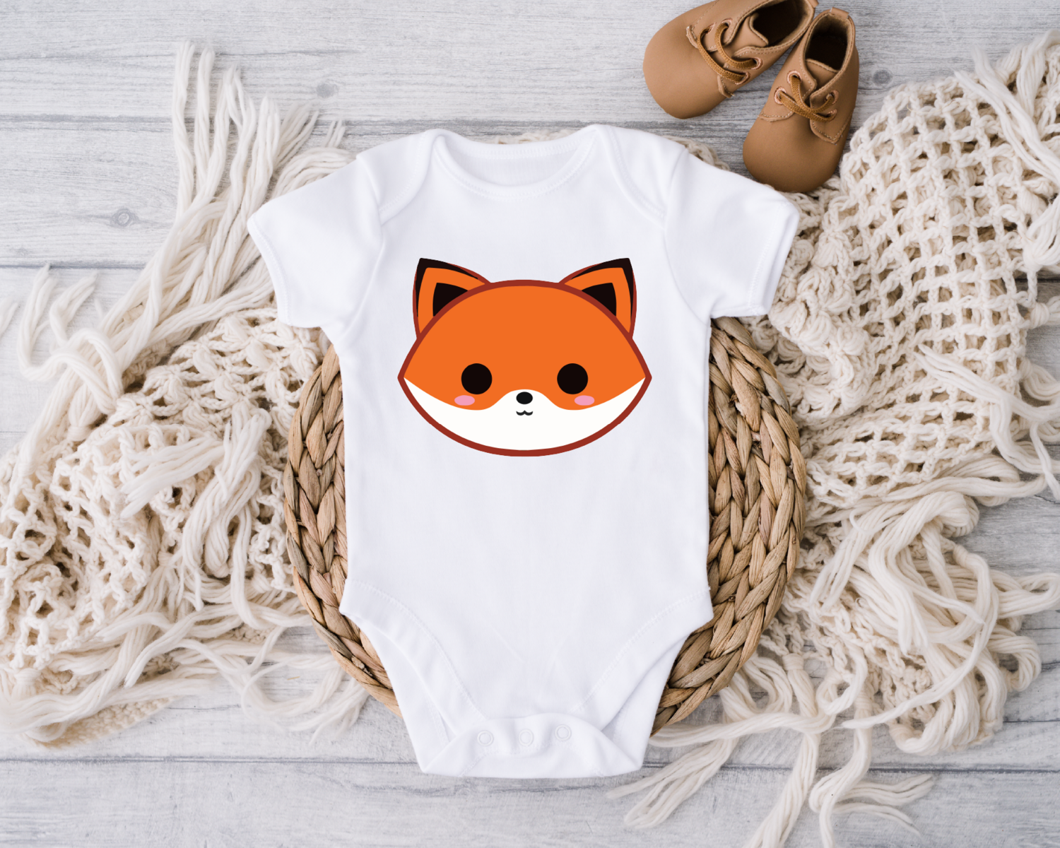 Cute Fox Baby Onesie, Foxes Baby Clothes, Funny Animal Onesie, Fox Bodysuit