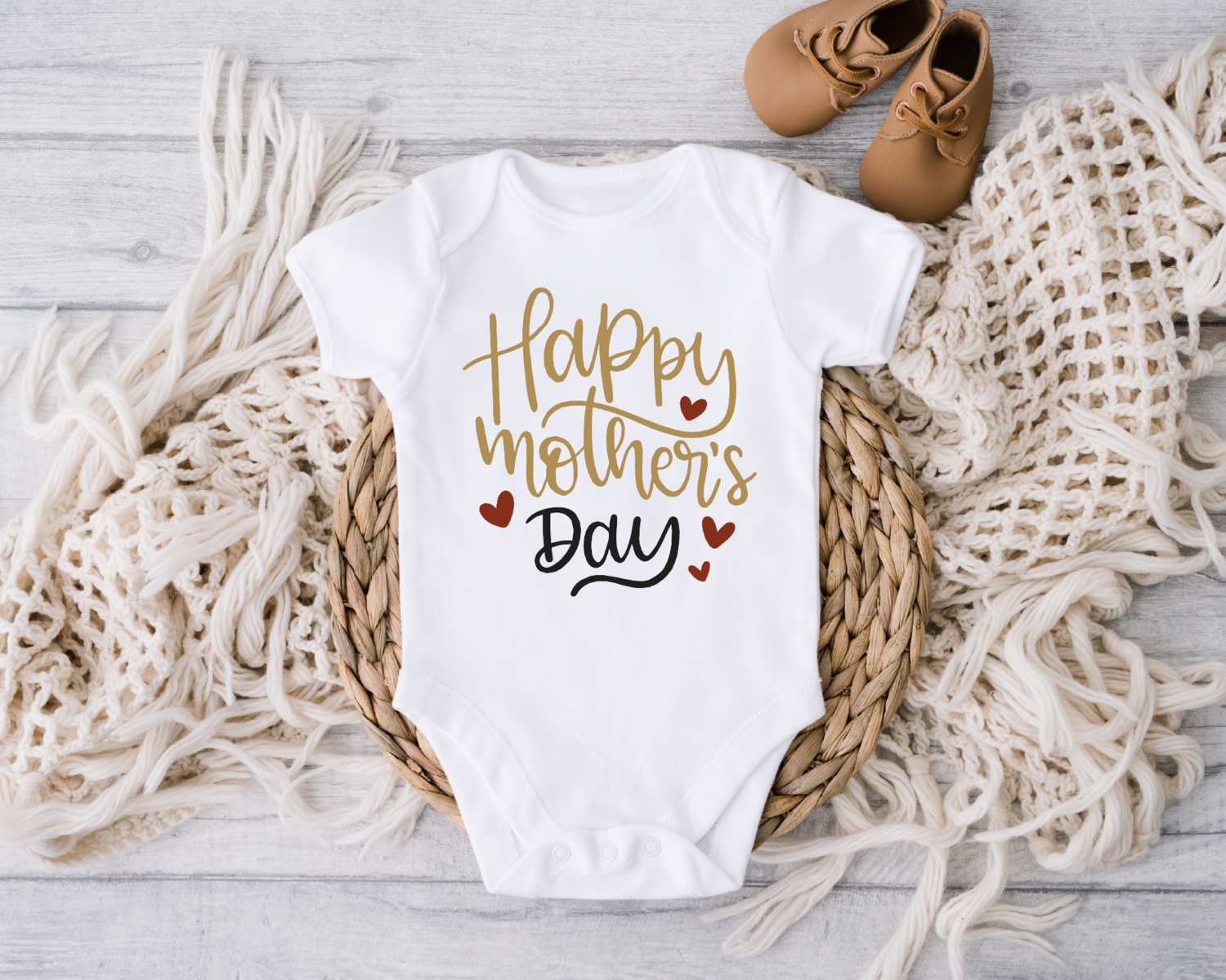 Happy Mother's Day Baby Bodysuit, Mother's Girl Onesie, Mother's Boy Toddler Shirt
