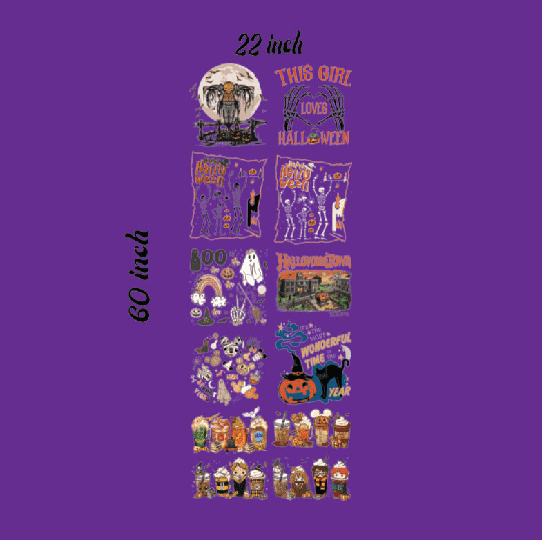 Ready to Press DTF Transfers Halloween Desing Bundle