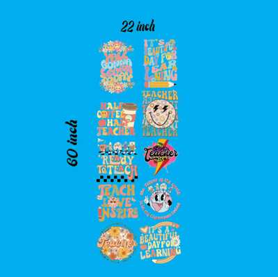 Ready to Press DTF Transfers Teacher Designs-2 Bundle