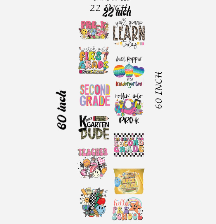 Ready to Press DTF Transfers Backtoschool Bundle