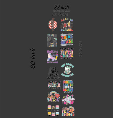 Ready to Press DTF Transfers Backtoschool-2 Bundle