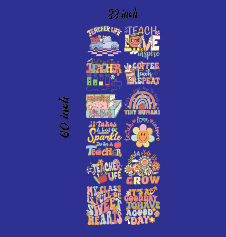 Ready to Press DTF Transfers Teacher-2 Bundle