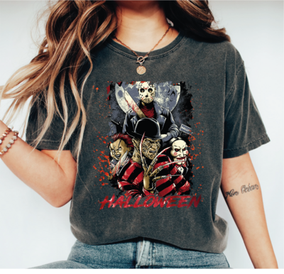 Halloween Design With Scary Movies Tshirt