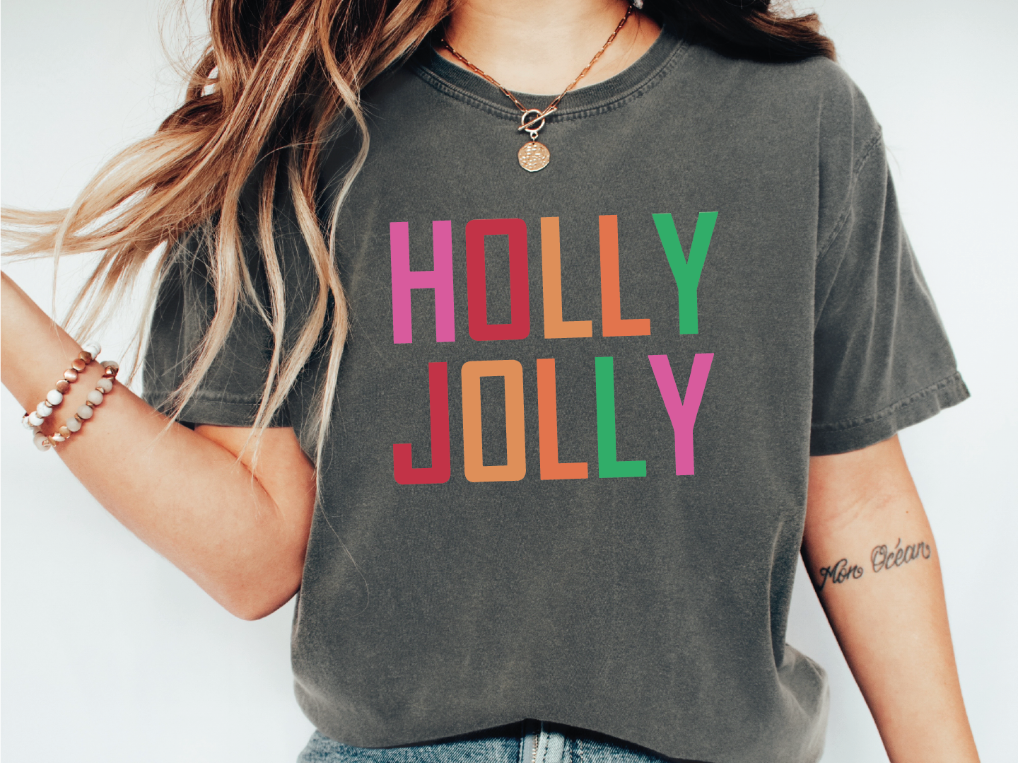 Unisex Holly Jolly Christmas Comfort Colors Shirt