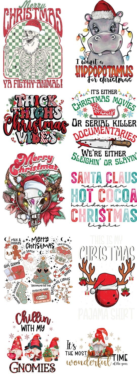 Christmas Ready to Press DTF Transfers Bundle Mix-4