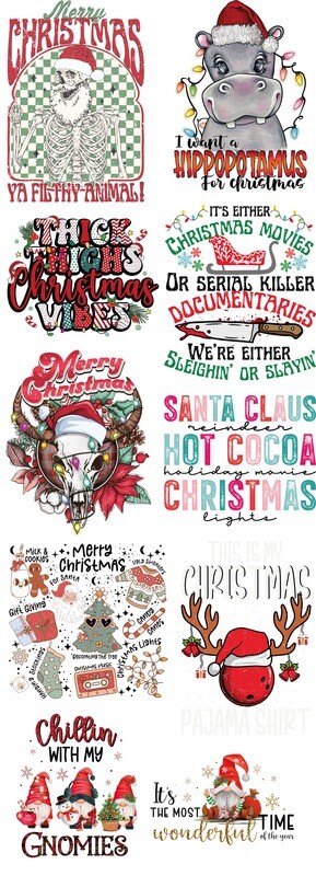 Christmas Ready to Press DTF Transfers Bundle Mix-4