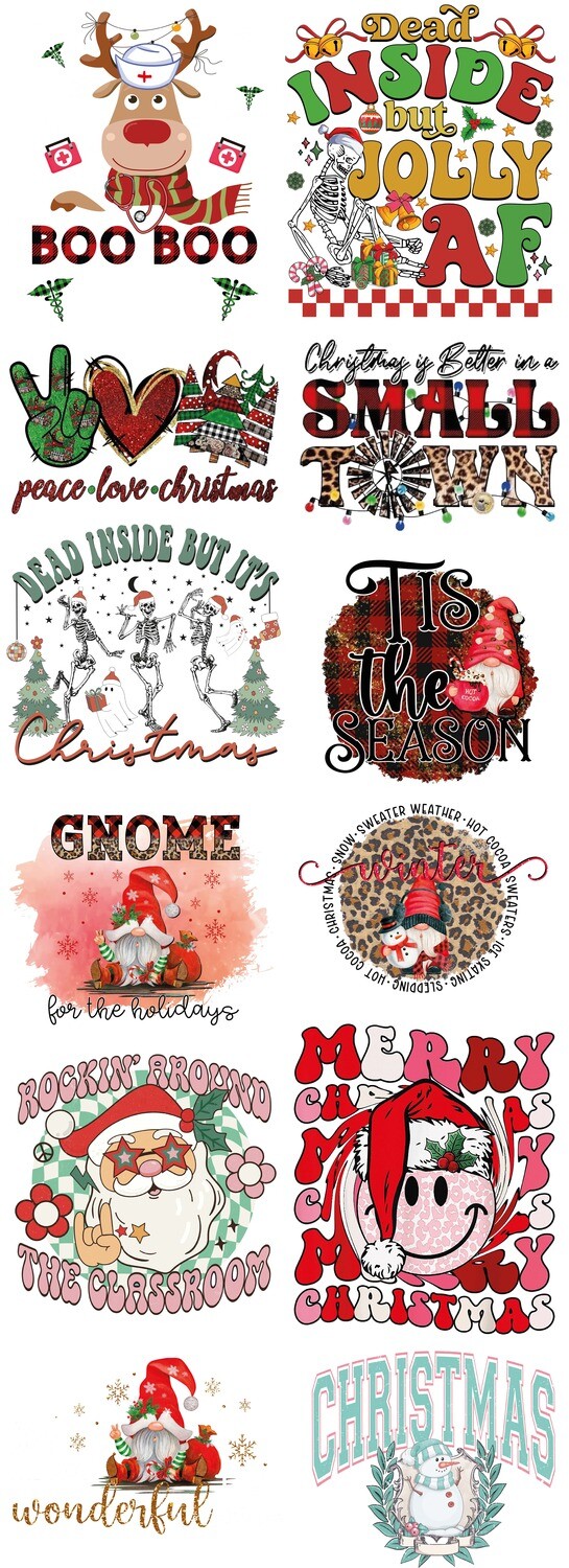 Christmas Ready to Press DTF Transfers Bundle Mix-5