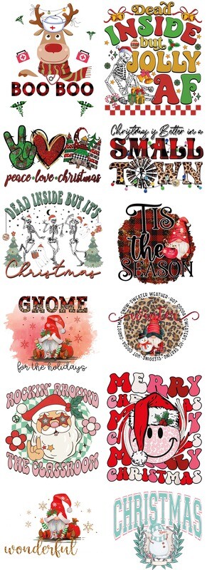Christmas Ready to Press DTF Transfers Bundle Mix-5