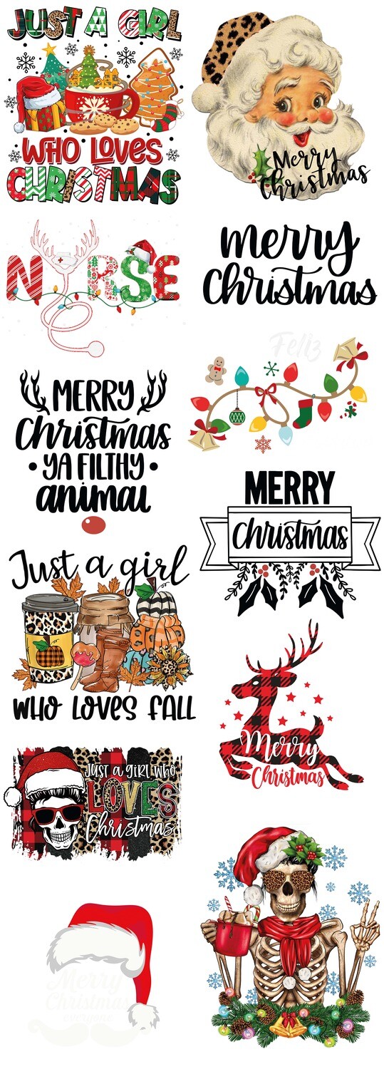 Christmas Ready to Press DTF Transfers Bundle Mix-11