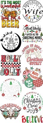 Christmas Ready to Press DTF Transfers Bundle Mix-8