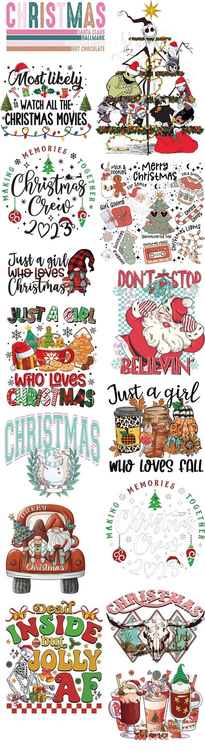 Christmas Ready to Press DTF Transfers Bundle Mix-13