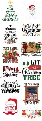 Christmas Ready to Press DTF Transfers Bundle Mix-12