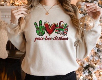 Love Peace Christnas Sweatshirt