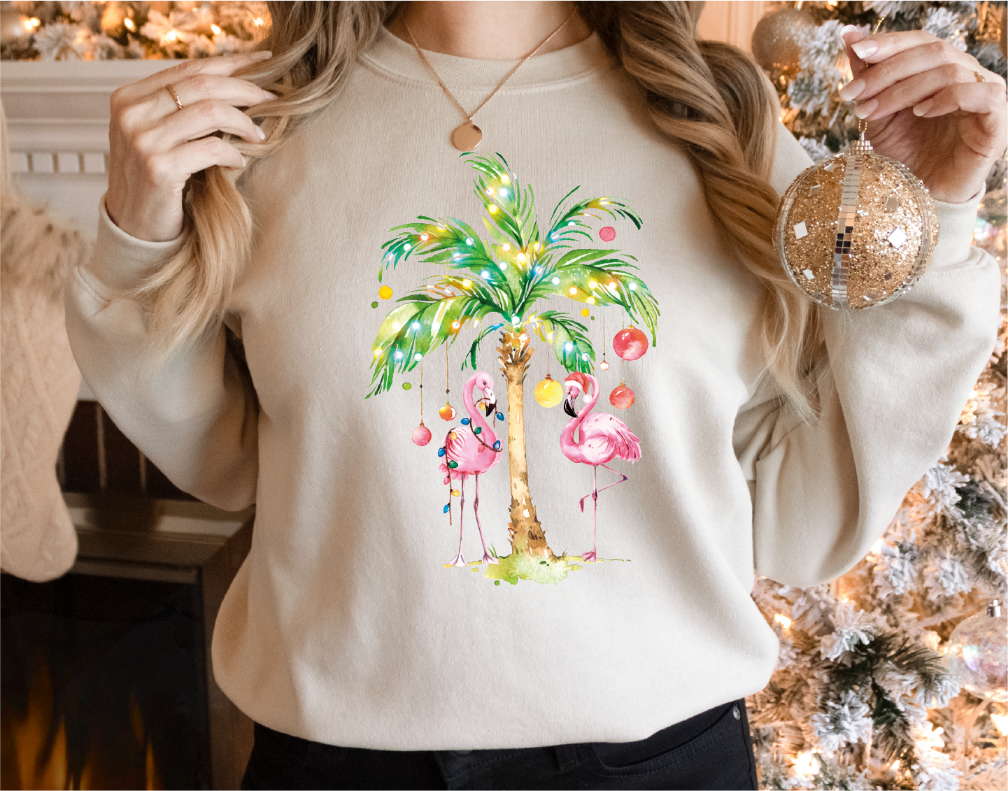 Christmas Flamingo Sweatshirt