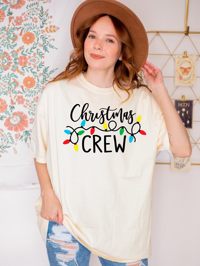 Comfort Colors Christmas Crew Shirt, Holiday Shirt