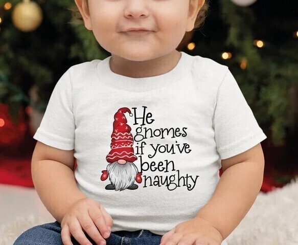 He Gnomes If You&#39;ve Been Naughty T-Shirt