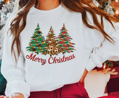 Unisex Merry Christmas Trees Sweatshirt
