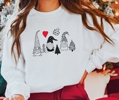 Gnome Sweatshirt Tree Design Christmas