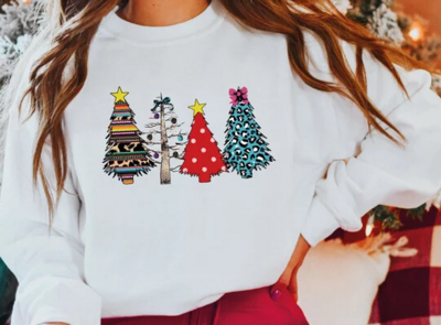 Unisex Christmas Trees Sweatshirt