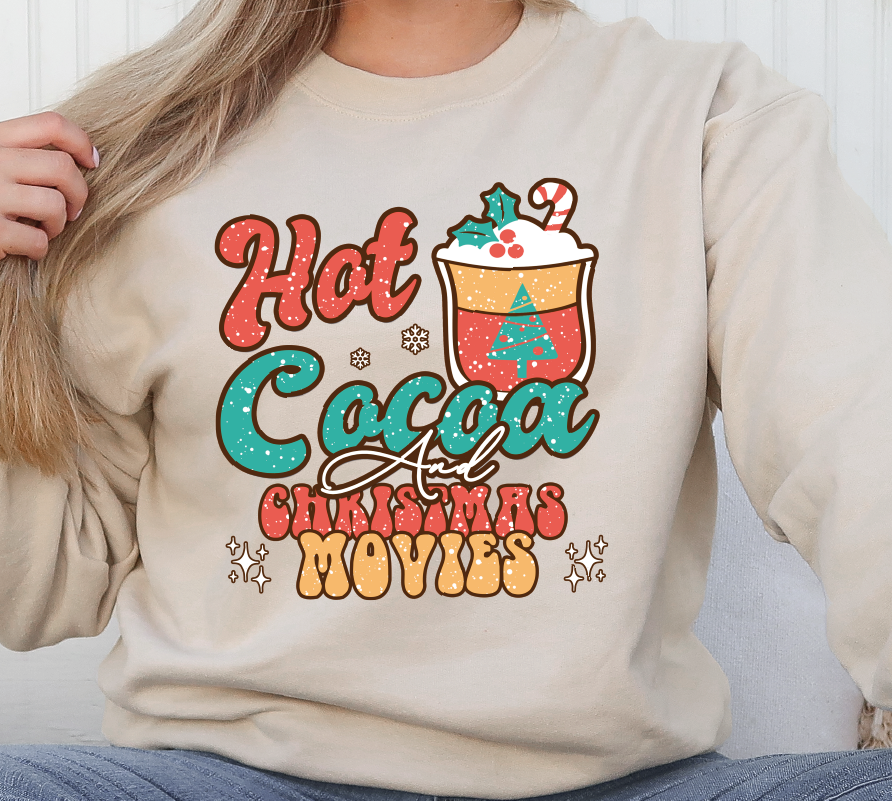 Hot Cocoa and Christmas Movie Shirt Sweatshirt