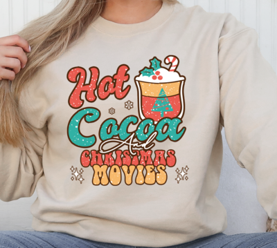 Hot Cocoa and Christmas Movie Shirt Sweatshirt