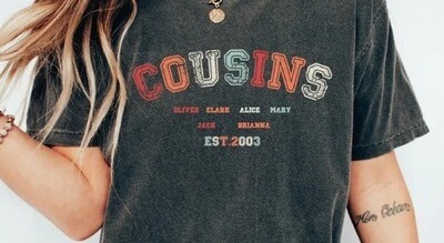 Cousin Crew Shirt with Custom Names Cousin Crew Shirt with Custom Names