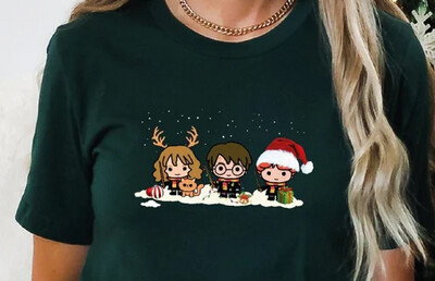 Unisex Cute Wizards Christmas Shirt