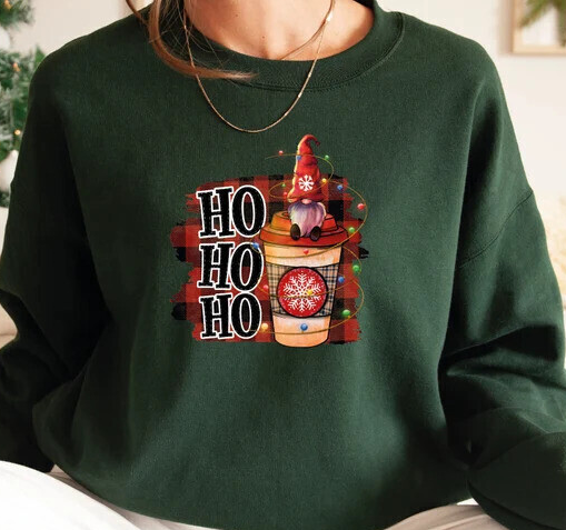 Unisex Hohoho Design Christmas Sweatshirt