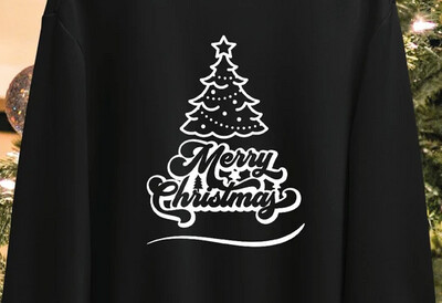 Unisex Merry Christmas Tree Design Sweatshirt