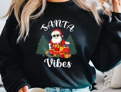 Unisex Santa Vibes Design Sweatshirt