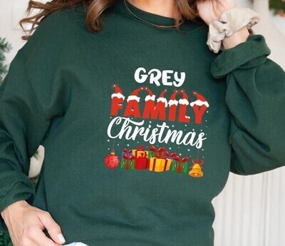 Unisex Grey Family Matching Christmas Sweatshirt