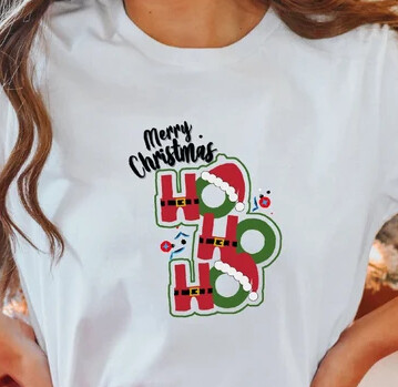 Merry Christmas Ho Ho Ho Colorful Design Shirt