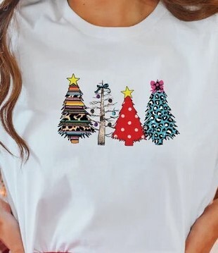 Unisex Christmas Trees Design Shirt
