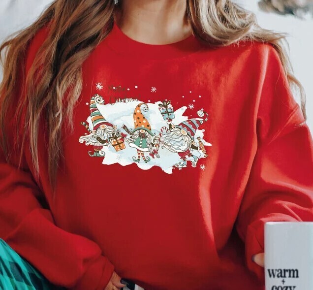 Merry Christmas Gnomes Cute T Sweatshirt