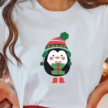 Unisex Christmas Penguen Shirt