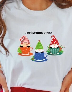 Christmas Cute Vibes Gnomes Design Shirt