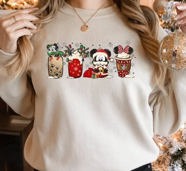 Christmas Latte Sweathirt, Latte Lover Sweater, Women Coffee Sweatshirt