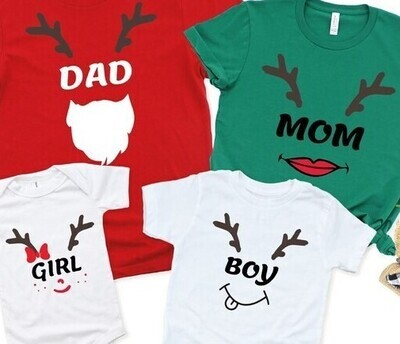 Unisex Matching Christmas Family Deer Shirt