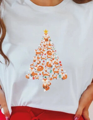 Fox Christmas Tree Shirt