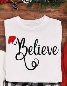 Personalized Family Believe Design Christmas Shirt
