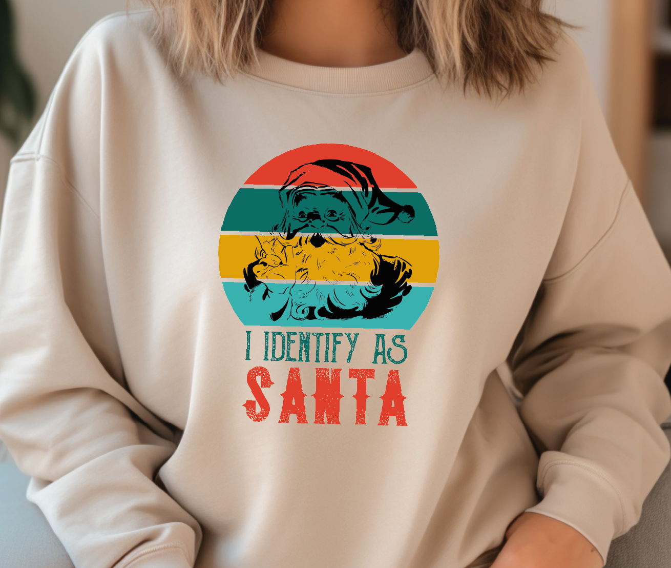 I Identity as Santa Sweatshirt, Christmas Gift For Dad, Unique Christmas Sweatshirt, Jolly Santa Sweatshirt, Christmas Characters Shirts