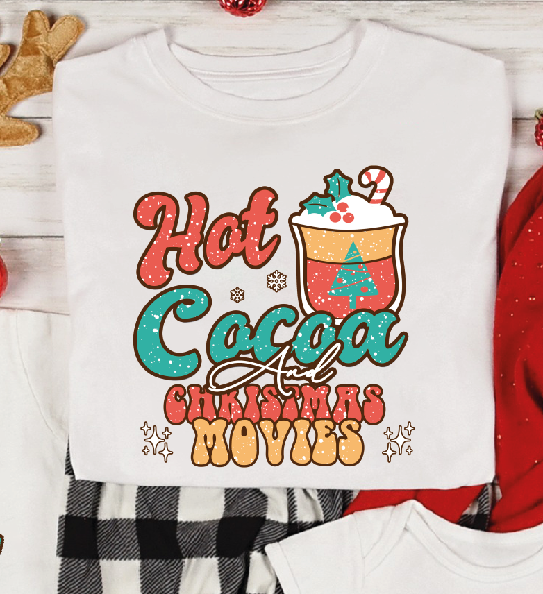 Hot Cocoa and Christmas Movie Shirt