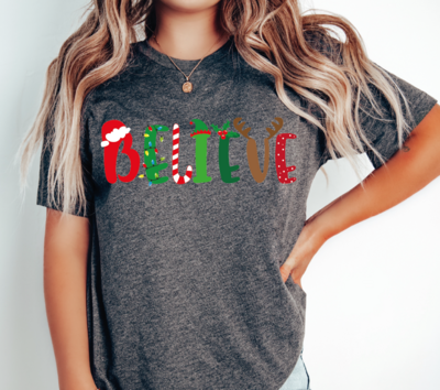 Christmas T-Shirt, Christmas Believe Shirt
